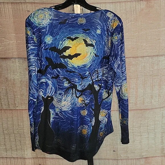 Halloween meets Starry Nights Blouse by One World - Picture 5 of 6